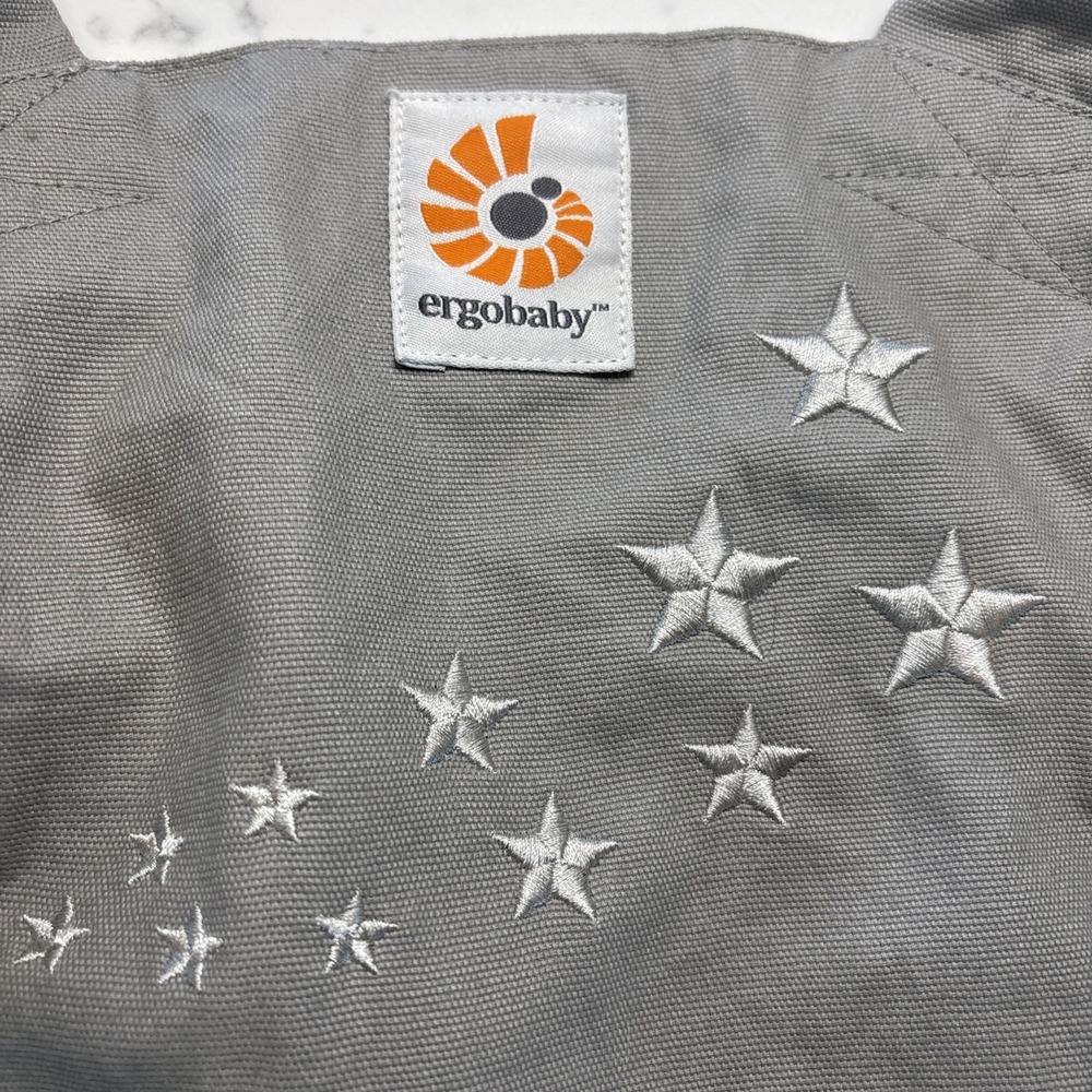 Ergobaby Ergo Baby Doll Carrier Galaxy Gray Embroidered Stars Pretend Play - Picture 4 of 8